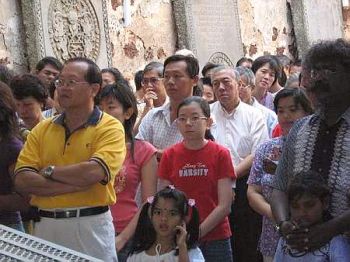 Image: Many devotees and pilgrims attended the Eucharistic celebration conducted amidst the ruins of St Paul's Church."